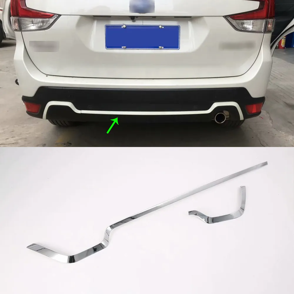 Car Accessories Exterior Decoration ABS Chrome Rear Bumper Skid Molding Cover Trim For Subaru Forester 2019 Car-styling