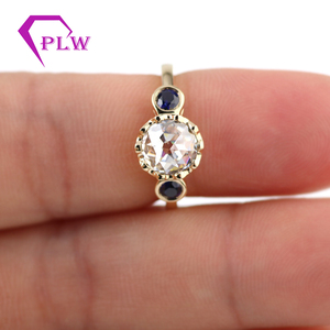 Provence venta caliente 3 Stone Moissanite Diamond Crown anillo 2Carat oro blanco anillo para dedo - Product Image 4