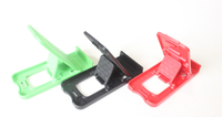 Support de tablette et de téléphone portable universel pliable en plastique réglable pour bureau avec logo laser et impression sur écran