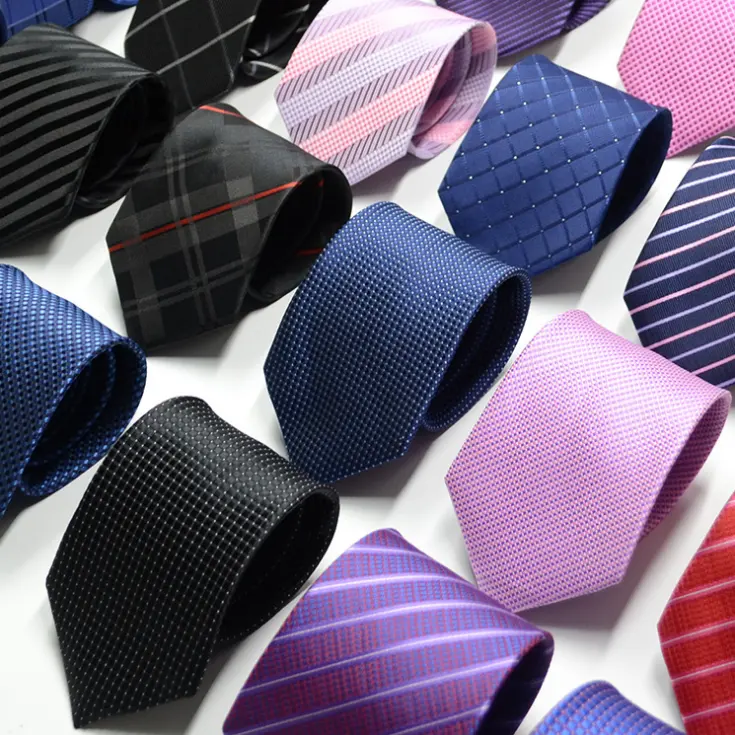 Clásico de los hombres corbata de seda, corbata tejida JACQUARD cuello lazos