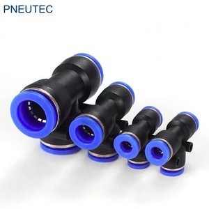 PE UNION TEE Metric 4 millimetri 6 millimetri 8 millimetri 10mm 12mm 14 millimetri 16 millimetri one touch pneumatico push in lato - Product Image 2