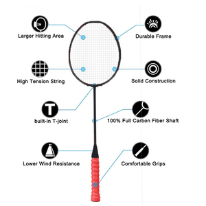 Raquette de <span class=keywords><strong>badminton</strong></span> professionnelle légère et personnalisable, en fibre de carbone, 1 pièce - Product Image 3