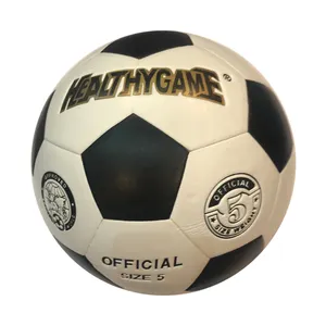 Wholesale Boys Football Ball Merchandise Number 5 Black And White Soccer Pvc Laminated Soccerball