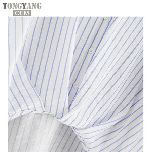 Camicia a righe alla moda Tongyang camicette da <span class=keywords><strong>donna</strong></span> stile College camicia a maniche lunghe Plus Size <span class=keywords><strong>cotone</strong></span> <span class=keywords><strong>blusa</strong></span> top da ufficio - Product Image 3
