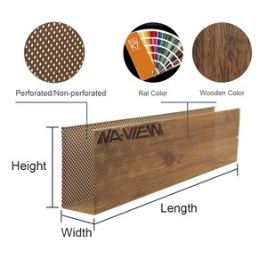 Thiết kế hiện đại Acoustic Trọng lượng nhẹ ép gỗ nhôm Trần gạch tấm chống cháy Dải phong cách khách sạn Mall chải - Product Image 4