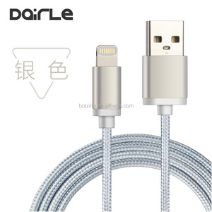 Alibaba Экспорта Америки Быстрая зарядка <span class=keywords><strong>USB</strong></span> Кабель <span class=keywords><strong>USB</strong></span> 3.0 плетеные Шэньчжэнь линии передачи данных для iPhone 5,67, 8 - Product Image 1