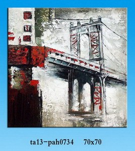 Alta calidad tamaño custome paisaje paisaje paisaje urbano 100% pintura al óleo sobre Lienzo pintado <span class=keywords><strong>a</strong></span> <span class=keywords><strong>mano</strong></span> al por mayor - Product Image 5