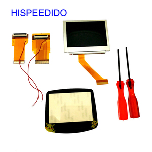 ชุดอุปกรณ์สำหรับ Nintendo <span class=keywords><strong>Gameboy</strong></span> Advance GBA <span class=keywords><strong>SP</strong></span> AGS-101,หน้าจอ LCD แบบ Backlit + เลนส์หน้าจอ + ไขควง + สายเฟล็กซ์32พิน/40พิน - Product Image 1