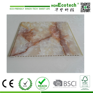 Película <span class=keywords><strong>de</strong></span> <span class=keywords><strong>PVC</strong></span> laminado wpc revestimiento <span class=keywords><strong>de</strong></span> la pared interior y el panel <span class=keywords><strong>de</strong></span> techo y zócalos - Product Image 2