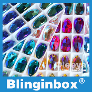 28 formas <span class=keywords><strong>AB</strong></span> Colors Teardrop Shinly Cristal Coser en los Rhinestones fábrica - Product Image 1