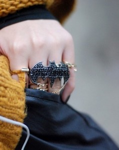 Última moda de Nueva Punk Flying Bat Aleación De Anillo de la joyería de Halloween - Product Image 3