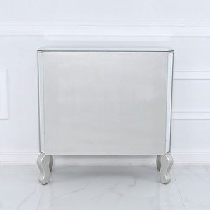 Credenza in Vetro Veneziano con Design a Specchio, Mobiletto Angolare a 2 Ante <span class=keywords><strong>per</strong></span> Camera da Letto e Soggiorno - Product Image 5