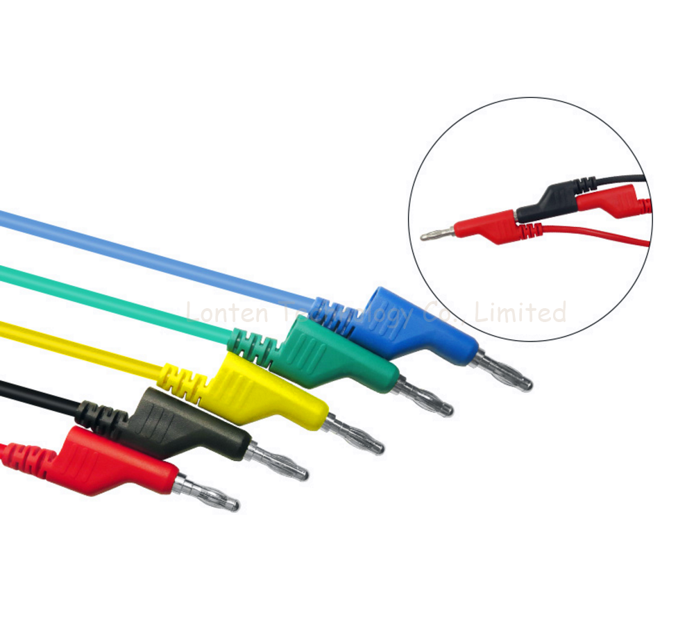 Oumefar Prüfkabel Set – 4mm Bananenstecker Auf Bananenstecker, 1 M, 15 A, Rot/schwarz, Für Multimeter & Labor
