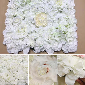 40*60 سنتيمتر العلامة التجارية الجديدة حفل زفاف خلفية العاج كوبية روز زهرة جدار زهر صناعي - Product Image 3