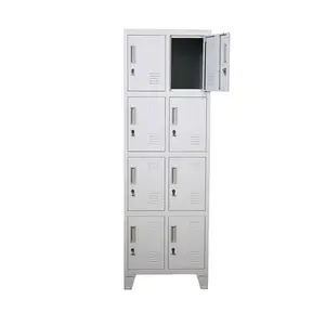 Cold rolled steel 8 compartment steel locker