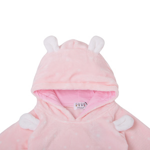 Grosir Bayi Rompers Kaki Desain Baru Senyum Indah Musim Dingin Lembut Karang Bulu Bayi Pakaian Bayi