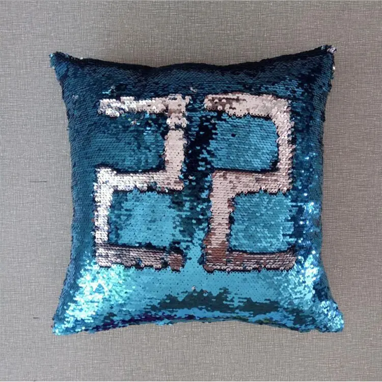 «Русалочка» с блестками Чехлы номер цвета, накидка для подушки для дома диван спальня стул декоративная наволочка квадратной формы 18x18