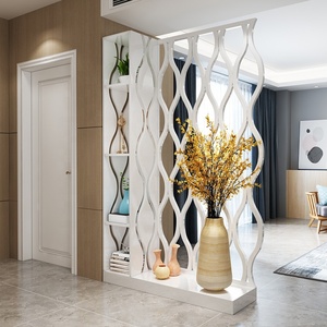 Mueble moderno y creativo para sala de estar, elegante recibidor de entrada con división curva