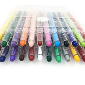 Laden geschäft Bestseller Rainbow Rota table Crayon Pen 24 Farben Art Supplies Silky Twist Crayon