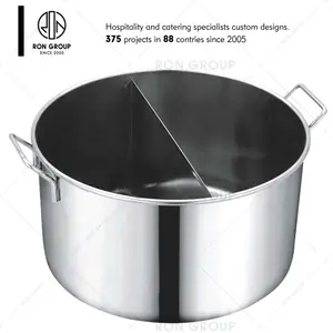 Commercial restaurant large cooking stock pots set stainless steel cookware kitchen soup pot industrial