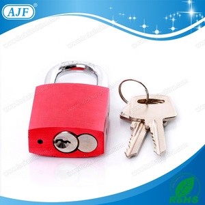 AJF מנעול באיכות גבוהה אלומיניום אדום כיכר אדום אלומיניום בטיחות מנעול אהבת מנעול מנעול - Product Image 2