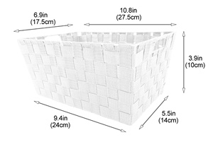 Hand-woven PP <strong>Storage</strong> Desktop <strong>Storage</strong>, Snacks, Keys, Cosmetics, Underwear Socks, <strong>Bathroom</strong>, Sundries, Etc., <strong>Storage</strong> <strong>Basket</strong> - Product Image 2
