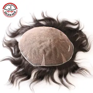 Malaysian Straight Short Human Hair Swiss Lace Toupee