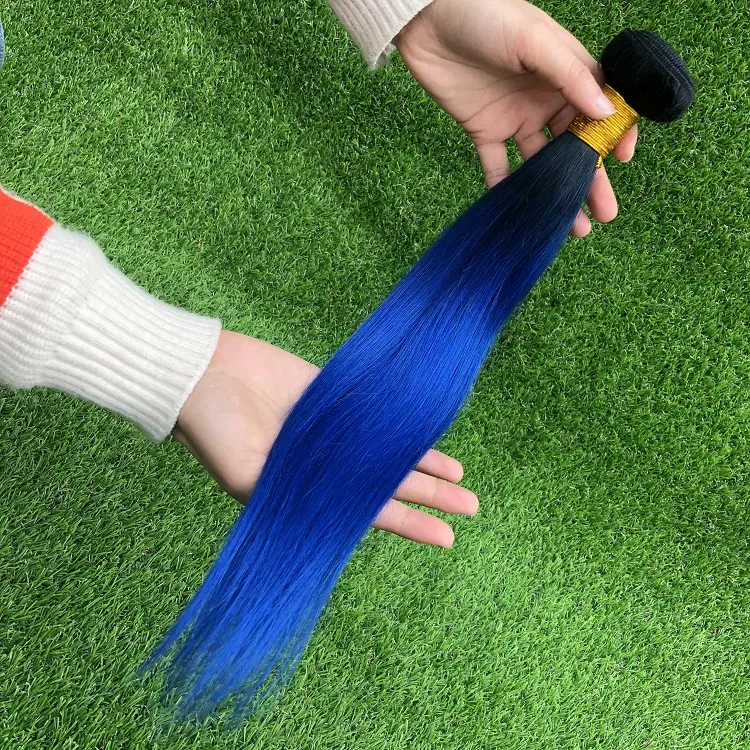 Aliexpress due toni ombre loreal colore dei capelli 1B/blu espressione di estensione dei capelli