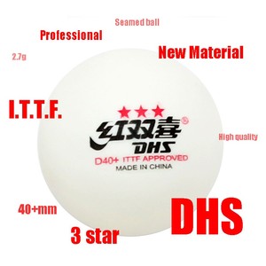 DHS profesional pelota de ping pong blanco D40 + ITTF aprobado torneo profesional 3 estrellas pelota de tenis de mesa