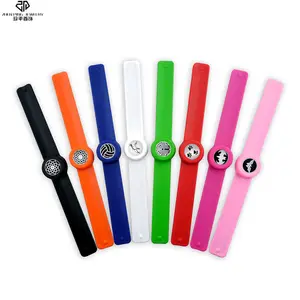 Slap Silicone Band Thép Không Gỉ Tinh Dầu Khuếch Tán Vòng Đeo Tay Trang Sức Hương Liệu Cho Trẻ Em