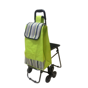 Chariot de Shopping pliable de haute qualité, sac de chariot de Shopping pliable avec chaise - Product Image 5
