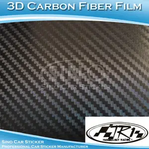 3d tr1 marca carbono etiqueta do carro película de vinil envoltório/carro película do envoltório 1.52x30m
