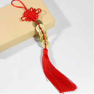 Feng Shui — pendentif rouge à deux pièces, fonction Feng Shui chinoise de couleur rouge, à neuf, pour la richesse et la santé - Product Image 4