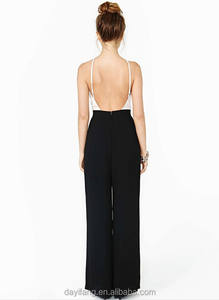 Summer Wear Backless Playsuit New Dress Sexy Strapless Backless Loose Pants Two Color Chiffon Jumpsuits Annual <strong>Evening</strong> Suit - Product Image 6