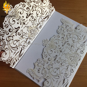 Carte d'invitation découpée au laser de bonne qualité, pièces, carte de mariage professionnelle - Product Image 2