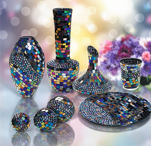 Vase <span class=keywords><strong>en</strong></span> verre mosaïque miroir <span class=keywords><strong>arc</strong></span>-<span class=keywords><strong>en</strong></span>-<span class=keywords><strong>ciel</strong></span> brillant <span class=keywords><strong>de</strong></span> luxe pour la décoration <span class=keywords><strong>de</strong></span> la maison Arrangement <span class=keywords><strong>de</strong></span> <span class=keywords><strong>Table</strong></span> à fleurs - Product Image 1
