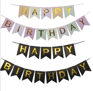 الأعلى مبيعاً لافتة عيد ميلاد رخيصة الثمن من CRD لوازم ديكور خلفية حفلات أعياد ميلاد الورق ألوان مختلفة لافتات مفروشات - Product Image 2