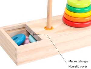 THÁP CẦU VỒNG Hà Nội Đầy Màu Sắc Tháp Trò Chơi Trẻ Em Đồ Chơi Tháp Cầu Vồng Bằng Gỗ - Product Image 5