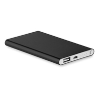 Chargeur portable certifié RoHS, fin, en alliage d'aluminium, 2-en-1, charge rapide, batterie externe 8000 mAh, support de batterie Li-Polymère