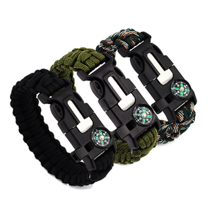 Bracelet <span class=keywords><strong>de</strong></span> <span class=keywords><strong>survie</strong></span> en paracorde multifonctionnel pour le camping en plein air, la randonnée et les situations d'urgence - Product Image 3