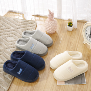 Pantofole morbide su ordinazione della peluche della <span class=keywords><strong>casa</strong></span> dell'interno calde pantofole della donna della peluche <span class=keywords><strong>blu</strong></span> rosa di inverno - Product Image 3