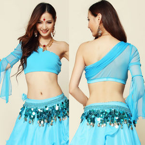 BestDance <span class=keywords><strong>India</strong></span> Sujetador de danza del vientre Top Danza del vientre Una blusa Sujetador de gasa Top OEM - Product Image 2