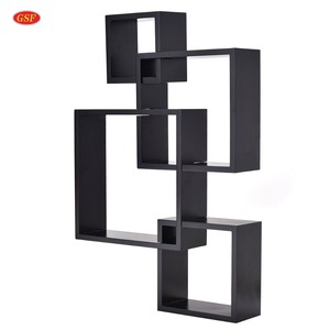Decorativo Montaggio A Parete mensola a casa Galleggiante Si Intersecano Cubo Accent scaffale A Muro libreria