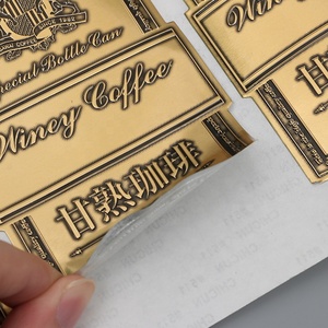 Chuyên Nghiệp Không Thấm Nước Kim Loại 3D Sticker Cuộn Nhãn Chai Tùy Chỉnh Cho Chai Rượu Vang Bao Bì - Product Image 5
