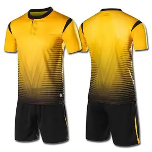 Blank football training jersey /yellow soccer uniform