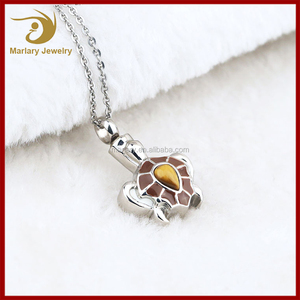 Comercio al por mayor de Acero Inoxidable Cremación Recuerdo Joyería Opal Colgante de <span class=keywords><strong>La</strong></span> Tortuga - Product Image 3