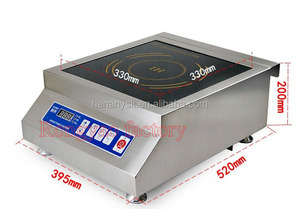 상업용 스테인리스 스틸 3.5KW 단일 헤드 인덕션 쿠커 푸시버튼 플랫탑 전자기 스토브 - Product Image 2