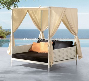 كوستكو الأبيض القش أثاث خارجي وتعيين سرير التشمس الخوص( dh-- 9742) - Product Image 1