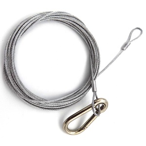 ที่มีคุณภาพสูงสแตนเลสเชือกลวดที่มีคง Carabiner และห่วงธรรมดา - Product Image 2
