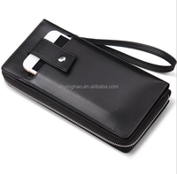Harga Pabrik Dompet Kulit PU Unisex Yinghao dengan Ritsleting, Fitur RFID Blocking & Multifungsi-Grosir